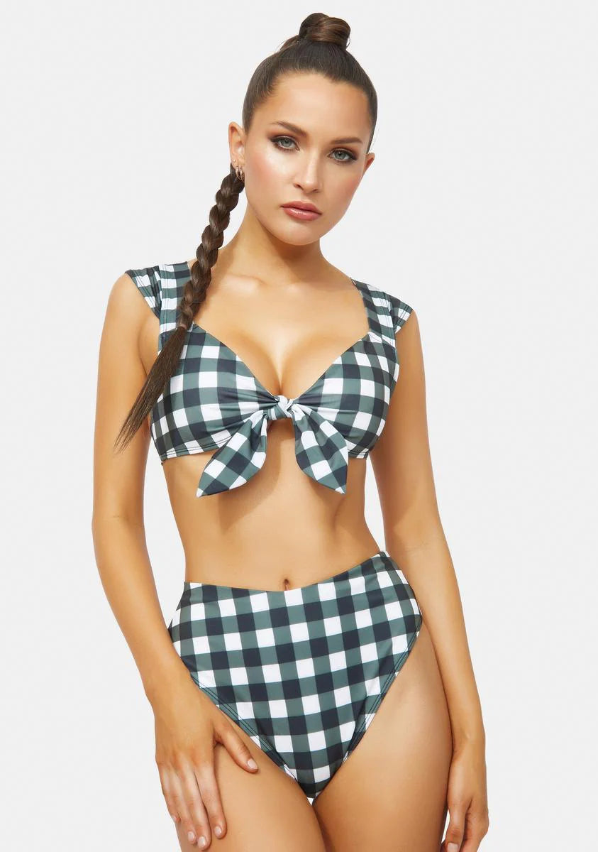 Remember This Forever Gingham Bikini Set