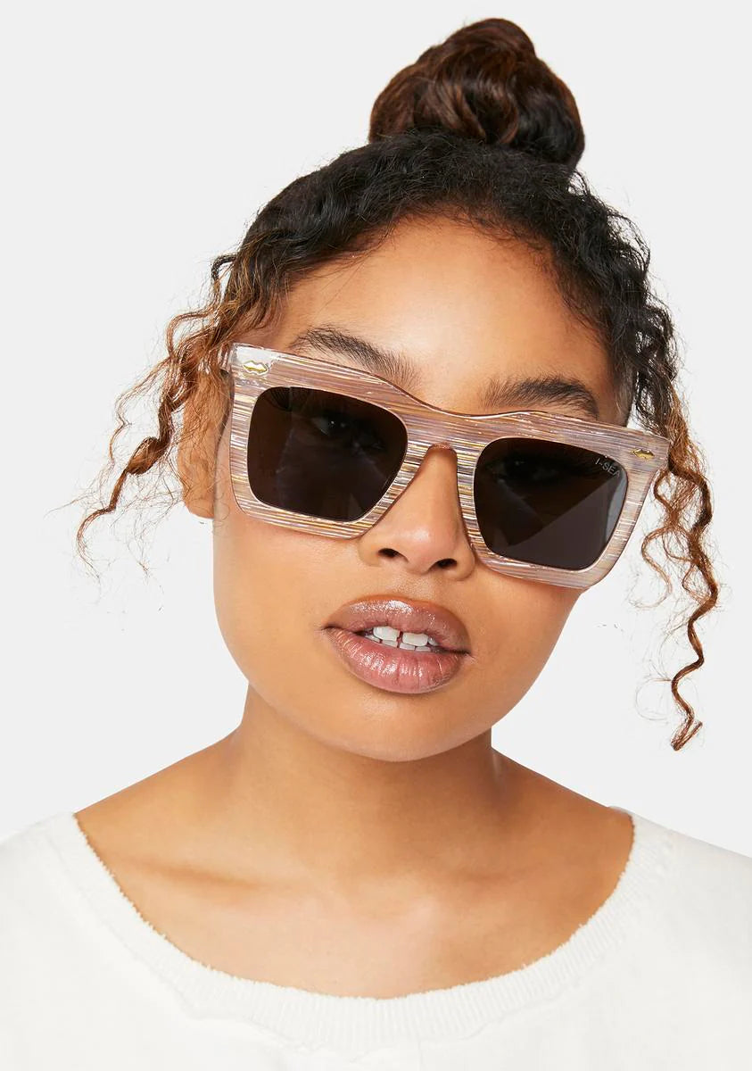 White Gold Oversized Sunglasses