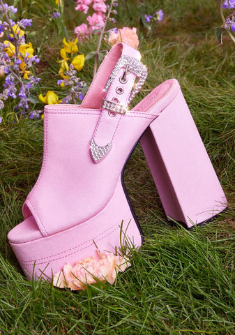 Western Fields Rhinestone Buckle Sandals