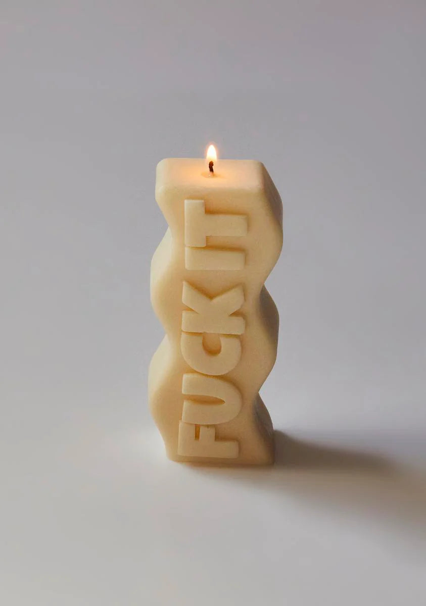 White F*ck It Candle