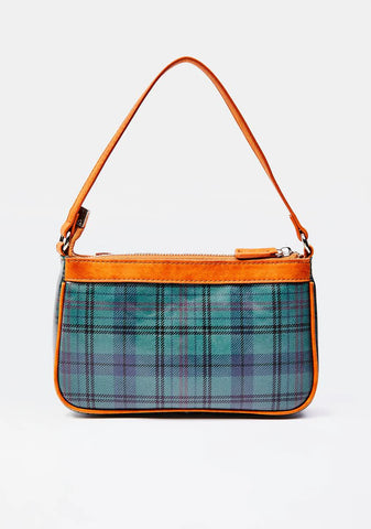 College Ruled Plaid Shoulder Bag