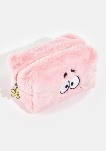 X Spongebob Patrick Faux Fur Face Makeup Bag