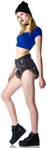 Reality Sux Crop Top - Gray