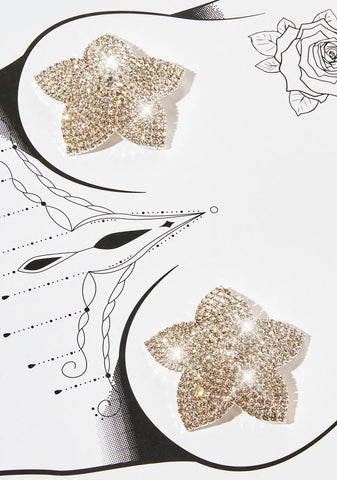 Burstin' Blooms Rhinestone Reusable Silicone Pasties