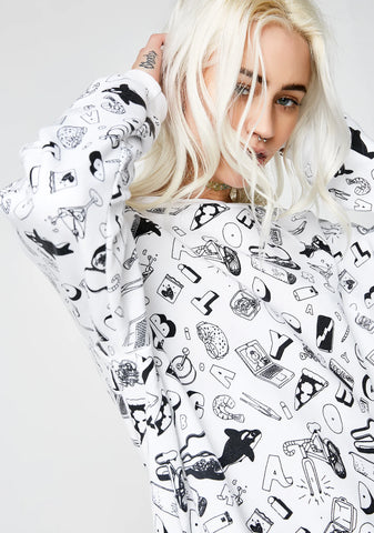 Mike Perry Doodles Sommers Sweater