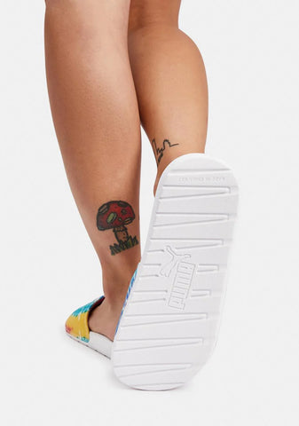 Bliss Cool Cat Tie Dye Slides