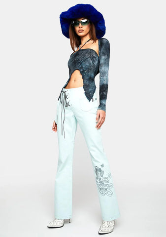 Doodle Ice Denim Pants