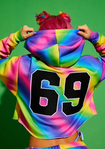 Playful Player Cropped Hoodie