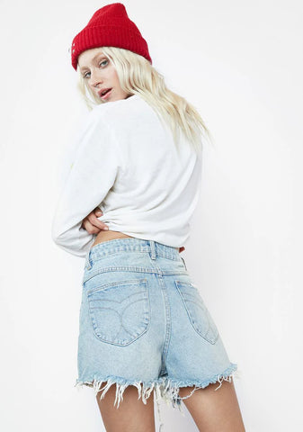 Sylvie Blue Dusters Denim Shorts