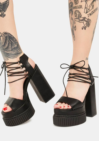 Strappy Platform Creeper Heels
