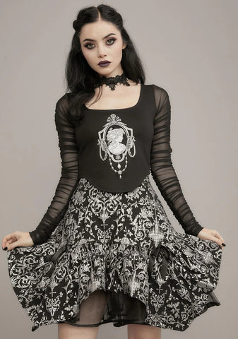 To Tell The Tale Brocade Mini Skirt