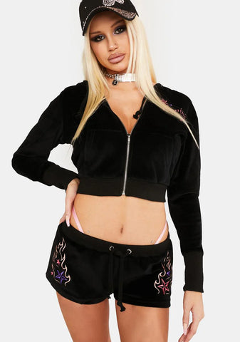 Can't Commit Velour Shorts