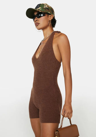 Soon Enough Knit Romper