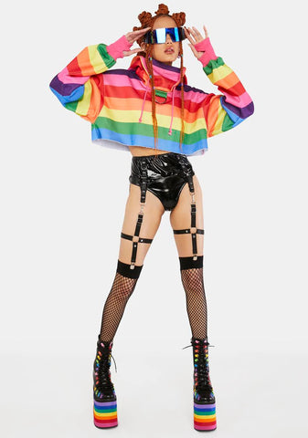 Slay The Day Cropped Hoodie