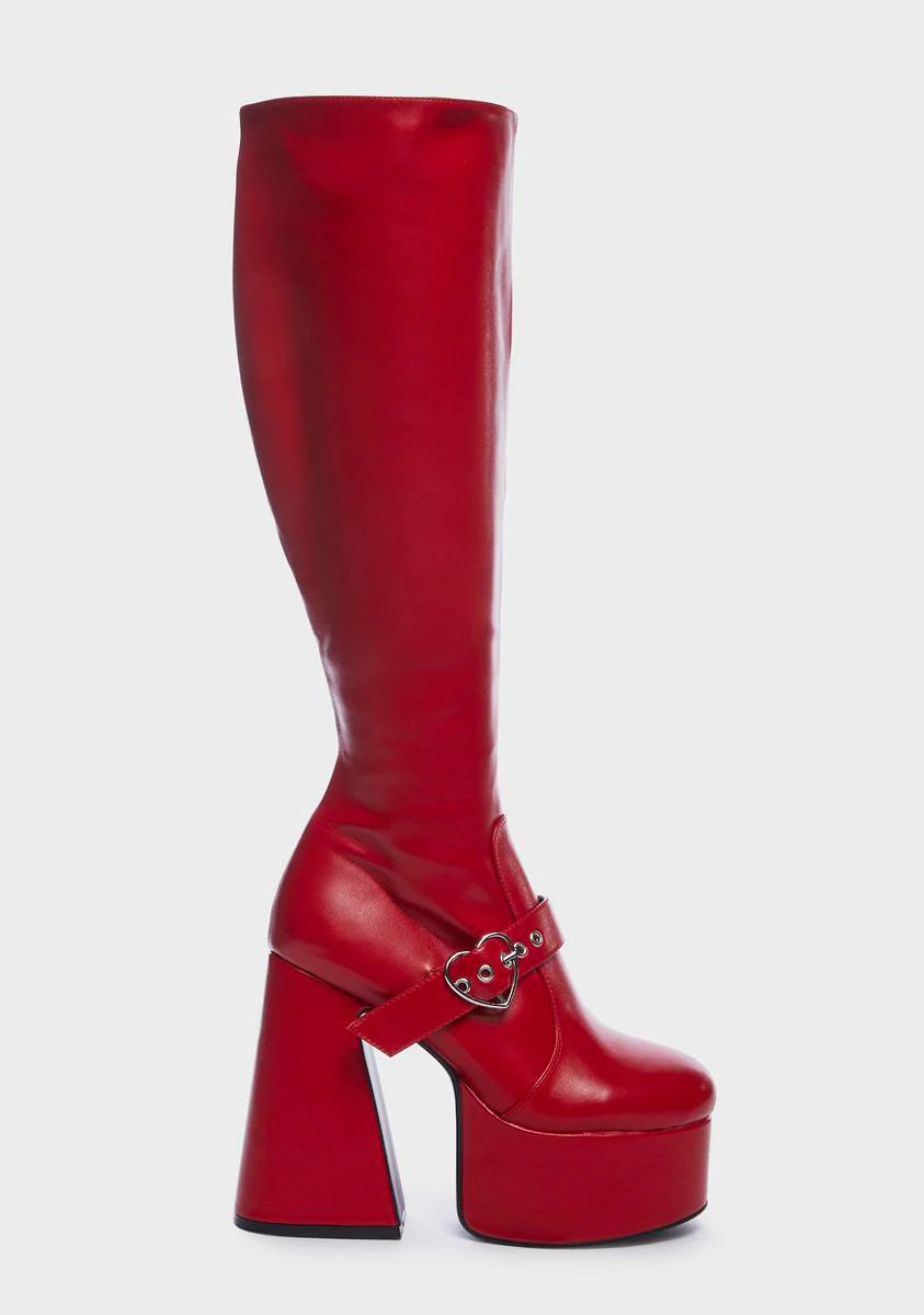 Wide Fit Walk With Love Platform Boots