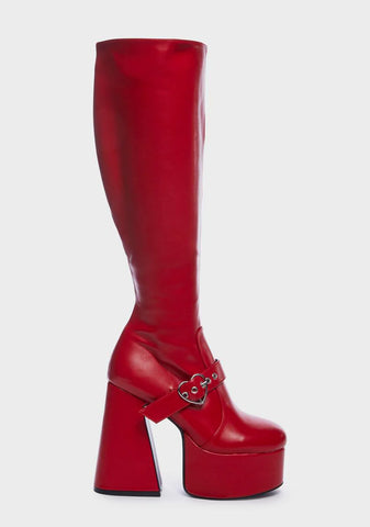 Wide Fit Walk With Love Platform Boots