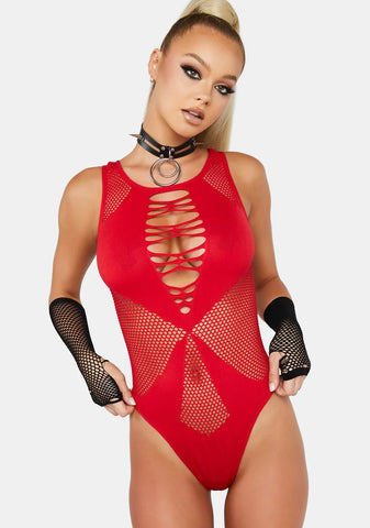 Scarlet Call Me Duchess Fishnet Bodysuit