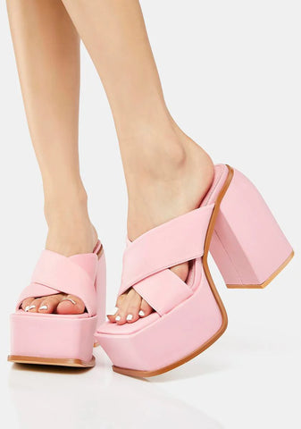 Rose Play It Cool Platform Heels
