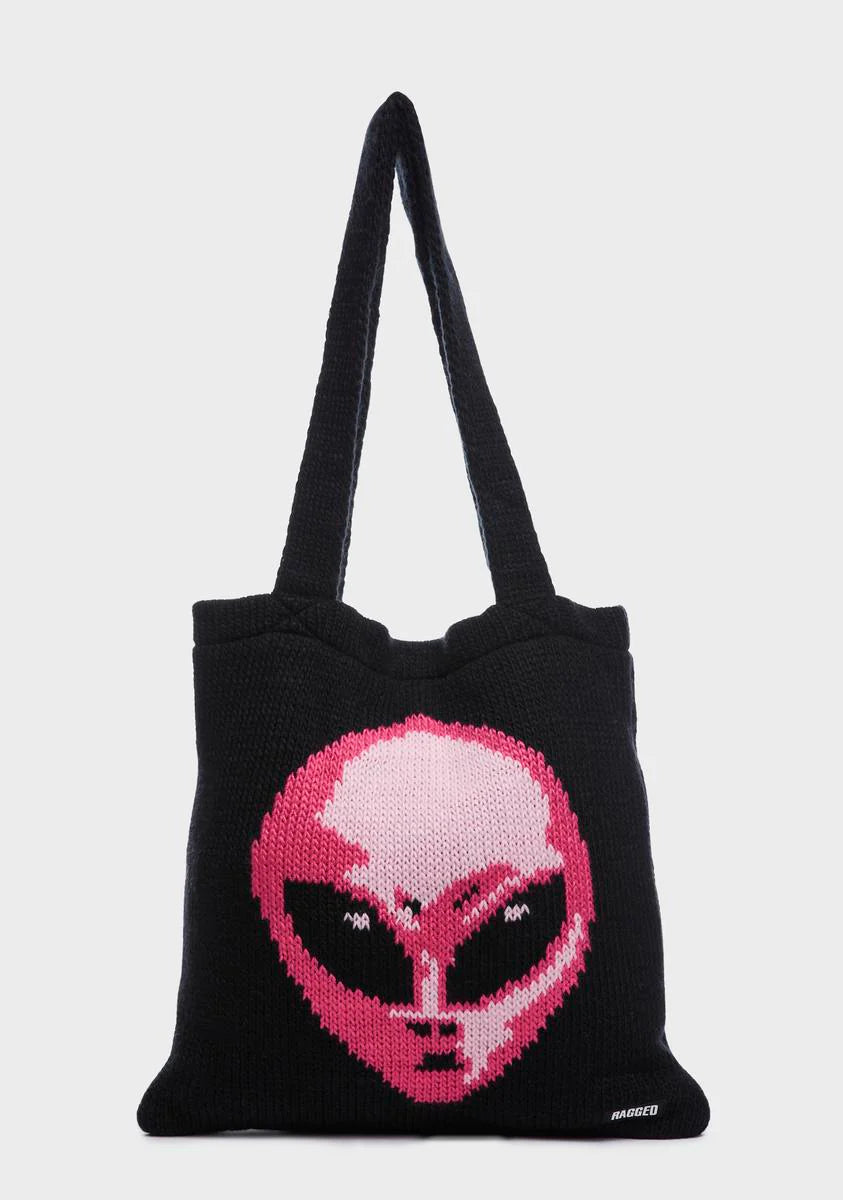 Alien Knit Tote Bag