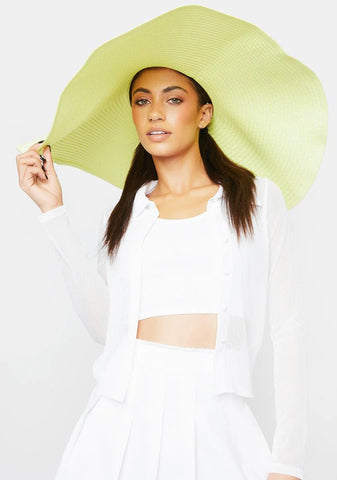 Sunny Jolly Holiday Wide Brim Straw Hat