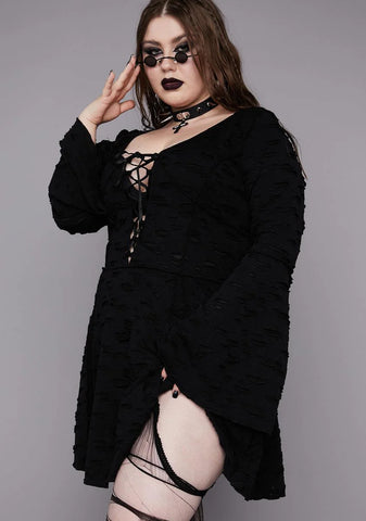 Plus Beyond The Woods Bell Sleeve Dress