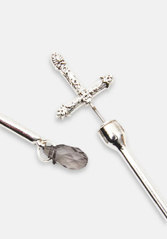 In The Afterlife Cross Earrings