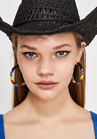 Onyx Glam Affair Beaded Earrings