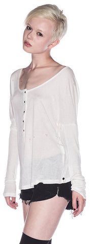 Slinky Grandpa Jersey Top - White