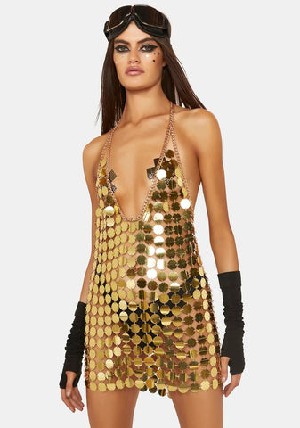 Sunlight Deity Sequin Mini Dress