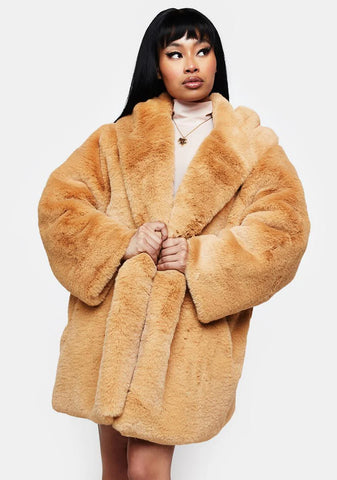 Lil Kim Luxury Super Faux Fur Coat