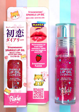 Strawberry Manga Sparkle Lip Oil