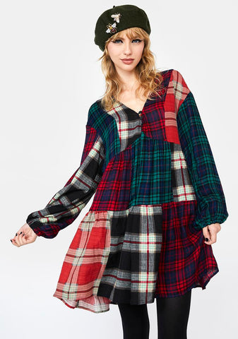 Better Together Plaid Mini Dress