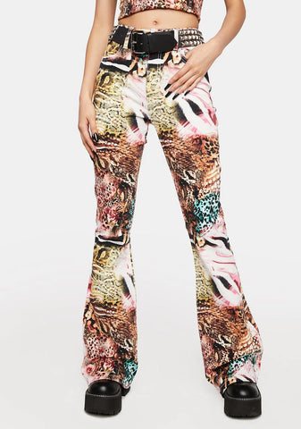 Animal Flared Jeans