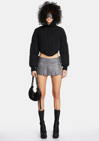 Escape From Reality Crop Puffer Jacket