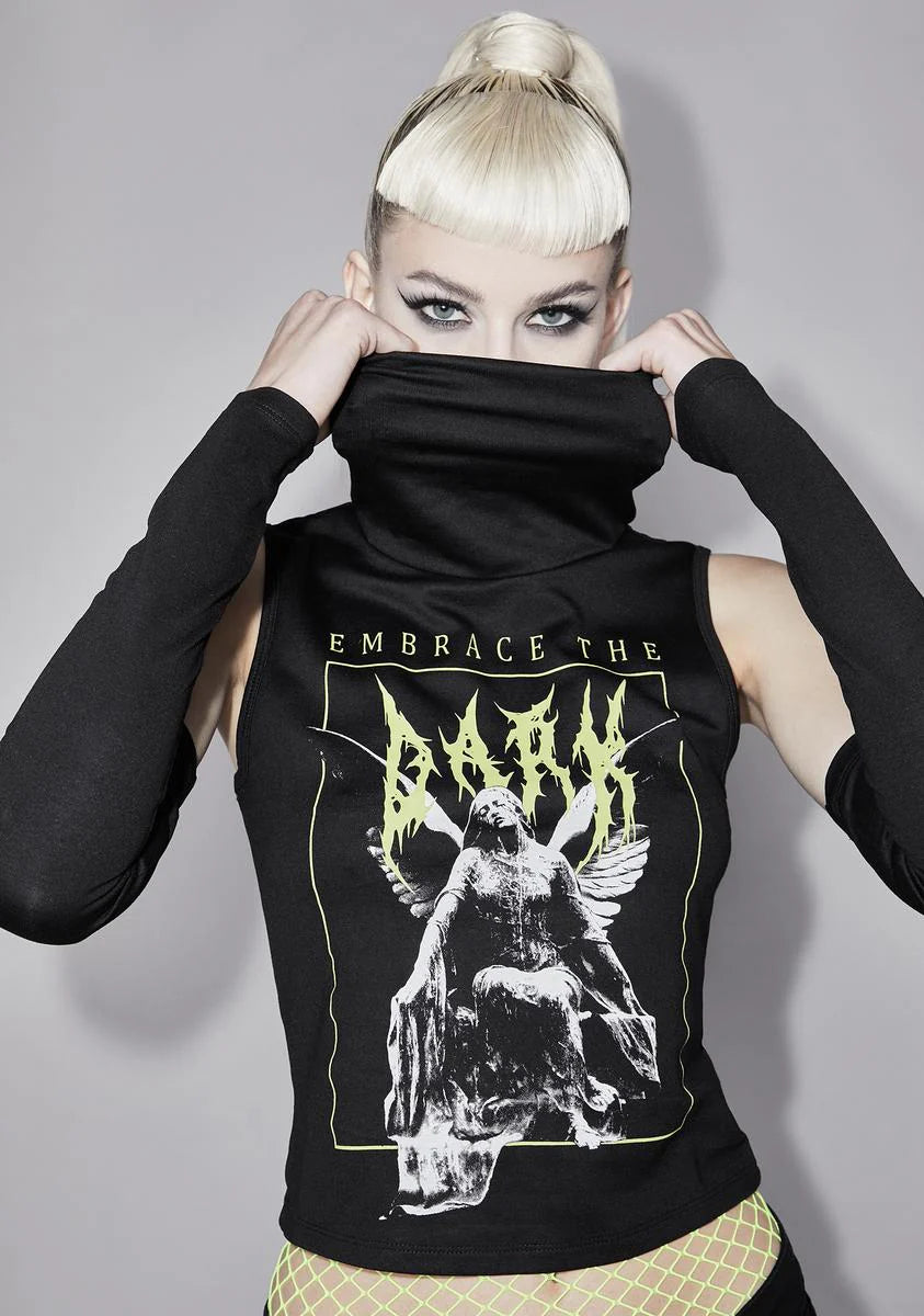 Shine In Shadows Graphic Turtleneck
