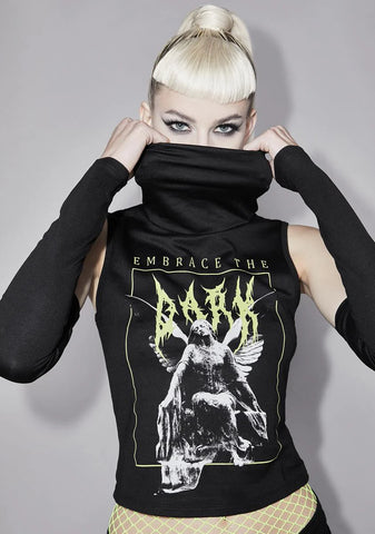 Shine In Shadows Graphic Turtleneck