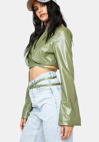 Dank Good Ish Vegan Leather Blazer