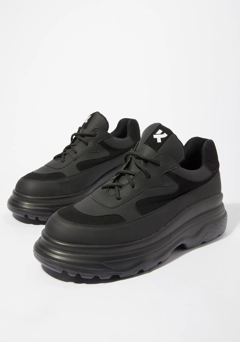 Black Gyoubu Wire Chunky Sneakers