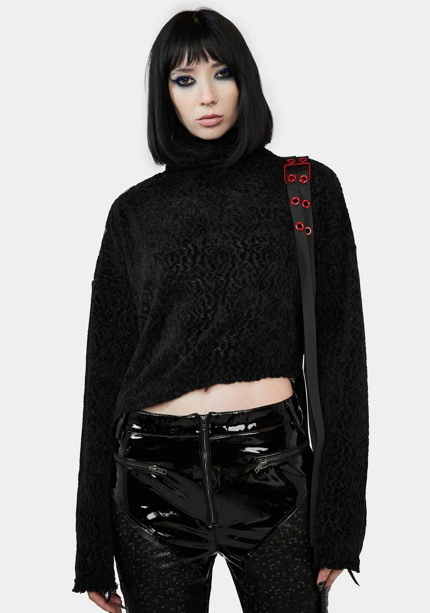 Turtleneck Strap Top