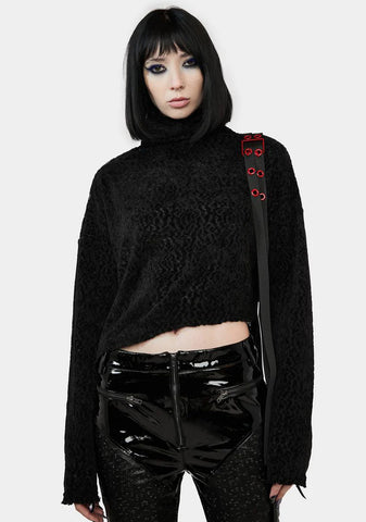 Turtleneck Strap Top