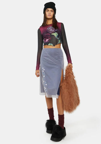 Kiss My Rose Mesh Top