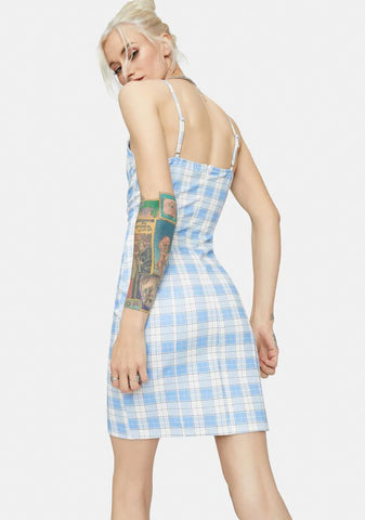 Cool My Own Motives Plaid Mini Dress