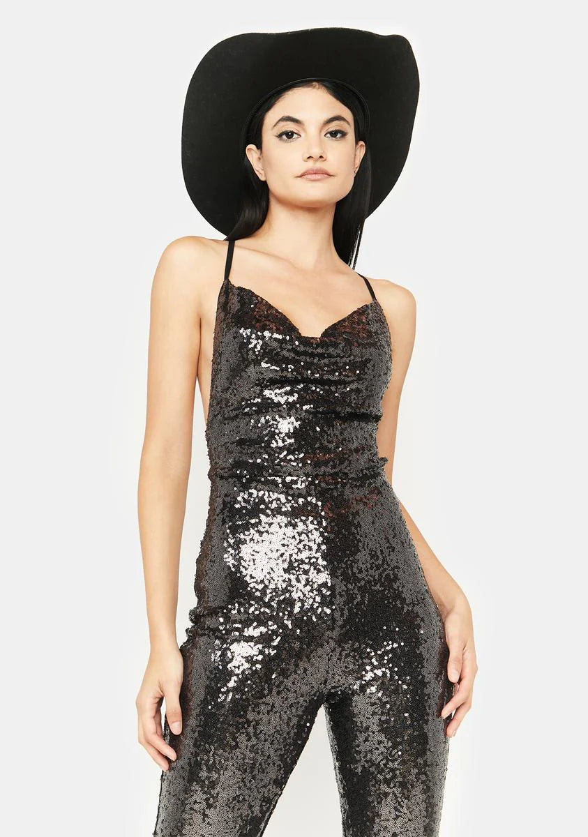 Here For It Sequin Jumpsuit