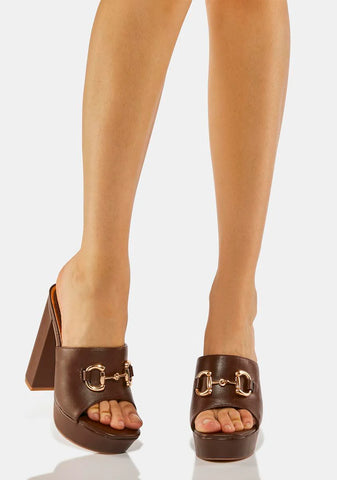 Cocoa Clear To See Platform Heels