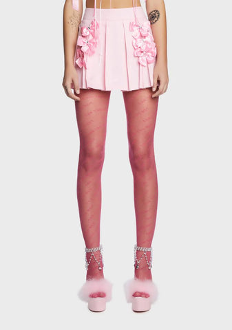 Artistic Dazzle Pleated Skirt