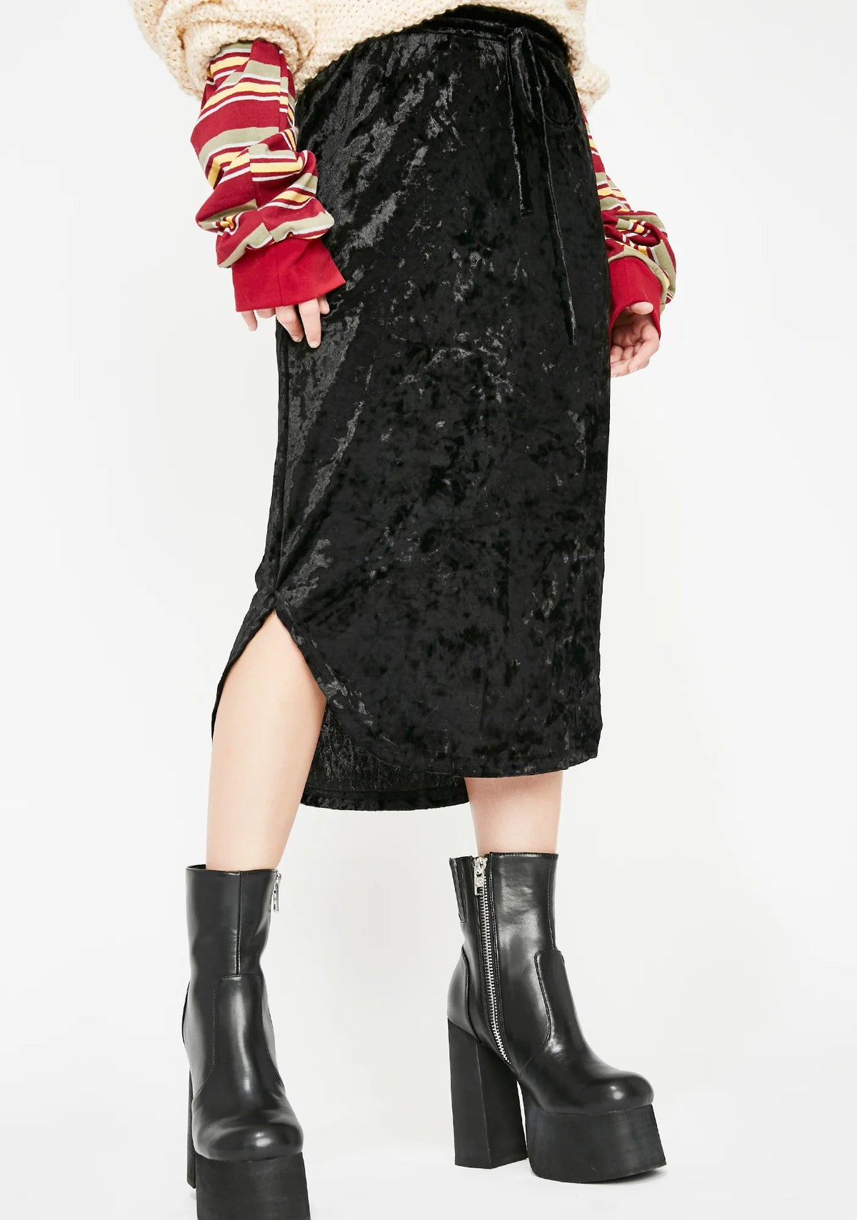 Sinful Straight Crushin' Midi Skirt