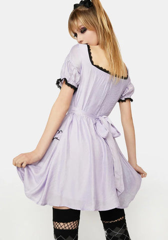 Purple Mini Dress With Heart Detail