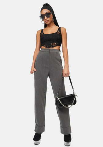 Black Heaven Lace Corset Crop Top