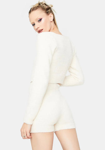 Trust The Moment Knit Cardigan & Shorts Set