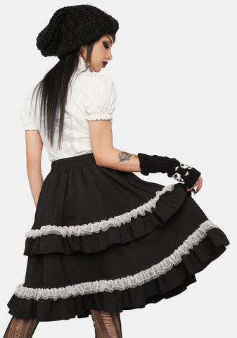 Ruffle Cross Doll Skirt